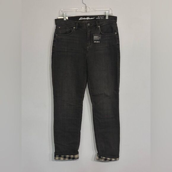 Eddie Bauer Women's Boyfriend Flannel Lined Jeans - Picture 3 of 17